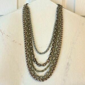 Sabika Classic Multi Color 5 Chain Necklace can be worn different ways. W2016